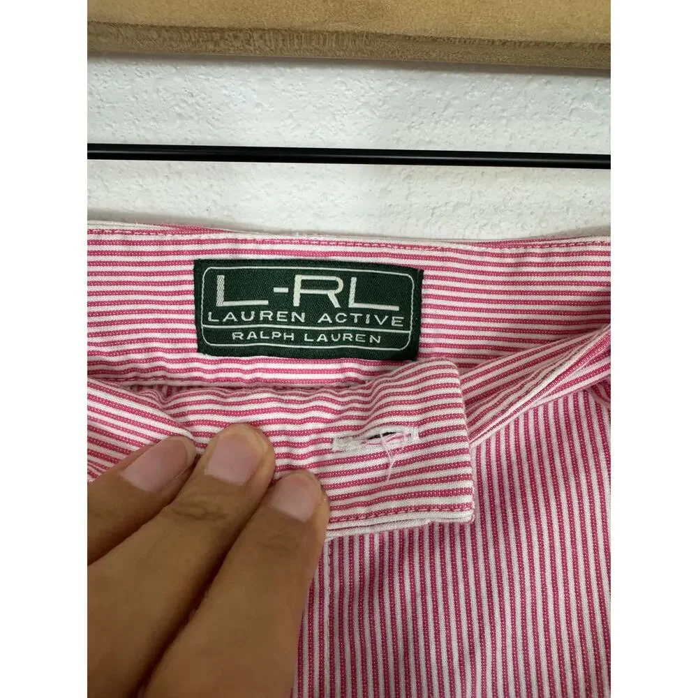 Ralph Lauren Active Pinstripe Bermuda Shorts Size 8 - Picture 2 of 4